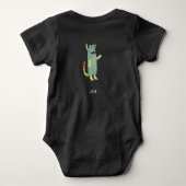 Kute Little Monster gepersonaliseerd Romper (Achterkant)