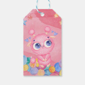 Kute Little Monster kinderen jarig Cadeaulabel (Achterkant)