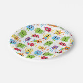 Kute Little Monsters Pattern Papieren Bordje (Gekanteld)