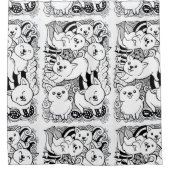 Kute Little Monsters Shower Curtain Douchegordijn (Voorkant)