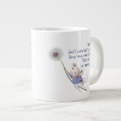 Kute Little Mouse Dandelion Inspirerend Quote Extra Grote Beker (Voorkant rechts)
