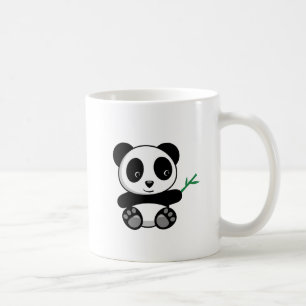 Kute Little Panda met een Bamboe Stick Koffiemok