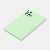 Kute Little Panda met een Bamboo Stick Monogram Post-it® Notes (Schuin)