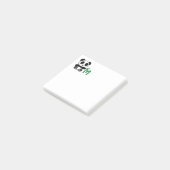 Kute Little Panda met een Bamboo Stick Monogram Post-it® Notes (Schuin)