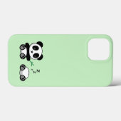 Kute Little Pandas on Green Case-Mate iPhone Case (Achterkant (horizontaal))