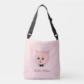 Kute Little Pig op Light Roze Crossbody Tas (Voorkant)