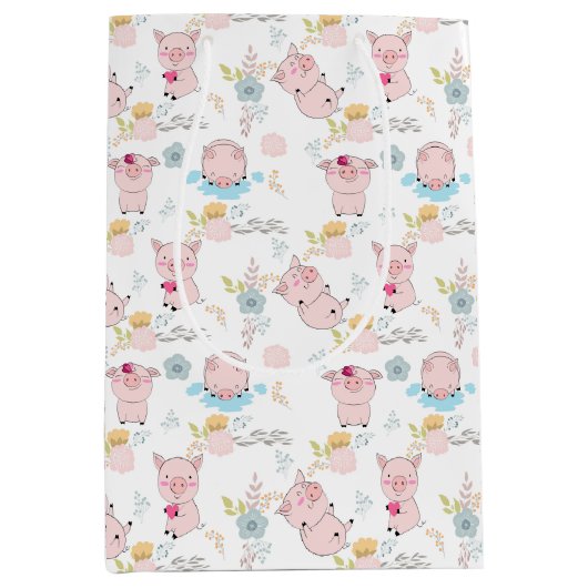 Kute Little Pigs Medium Cadeauzakje (Voorkant)