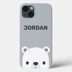 Kute Little Polar Beer met Persoonlijke naam iPhone 13 Hoesje