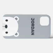 Kute Little Polar Beer met Persoonlijke naam Case-Mate iPhone Case (Achterkant (horizontaal))