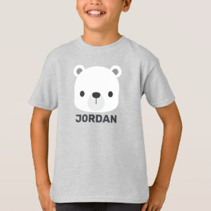 Kute Little Polar Beer met Persoonlijke naam T-shirt