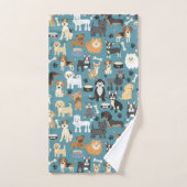 Kute Little Puppy Dog Pet Patroon Bad Handdoek (Handdoek)