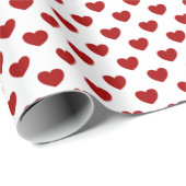Kute Little Red Hearts Pattern Wrapping Paper Cadeaupapier (Rol Hoek)