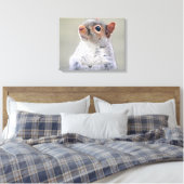 Kute Little Soft and Fluffy Grey Squirrel Canvas Afdruk (Insitu (Slaapkamer))