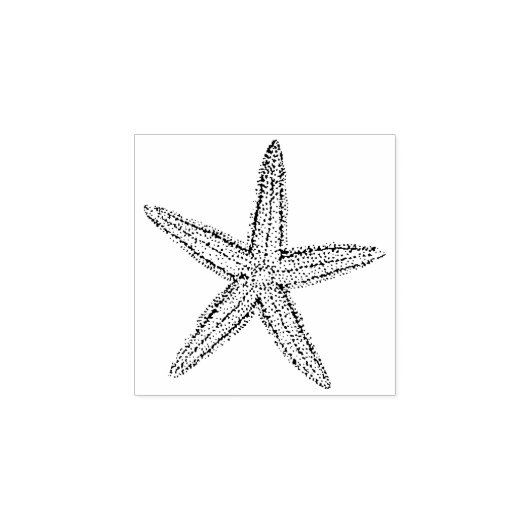 Kute Little Starfish Beach Weddenschap Stationery Rubberstempel (Afrduk)