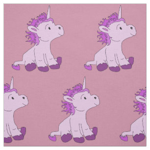 Kute Little Unicorn met Roze Violet mane Stof