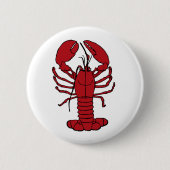 Kute Lobster Nautical strand button pin (Voorkant)