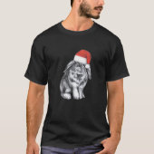 Kute Lop die Bunny Rabbit in kerstkerstkerstkerstk T-shirt (Voorkant)