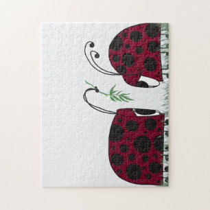 Kute luibugs en mistletoe legpuzzel