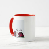 Kute luibugs en mistletoe mok (Voorkant links)