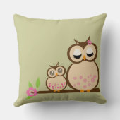 Kute mama en baby uil kussen (Achterkant)