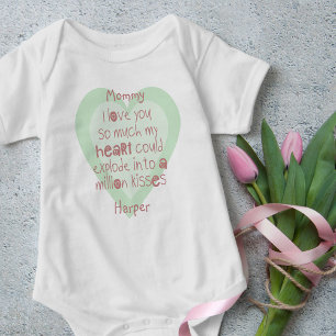 Kute mammie gedicht op gepersonaliseerd muts hart romper
