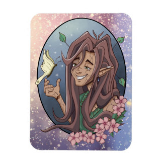 Kute manale Elf en Bleke Cream Butterfly Magneet