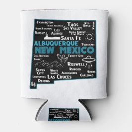 Kute map van New Mexico Albuquerque Map Santa Fe Blikjeskoeler