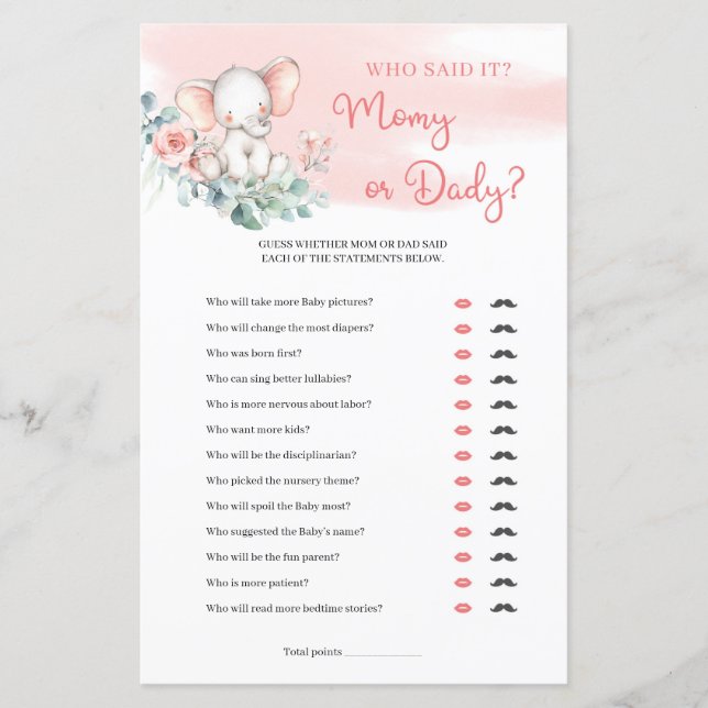 Kute meisjesolifant eucalyptus mama of papa (Voorkant)