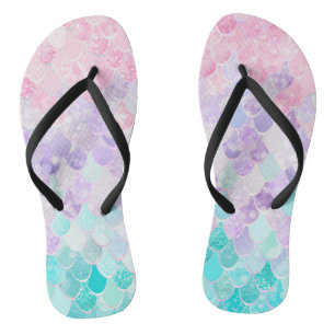 Kute Mermaid Beach Teenslippers, roze, Paars, Blau Teenslippers