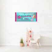 Kute Mermaid Pool Beach Swim Party - Gepersonalise Spandoek (Insitu)