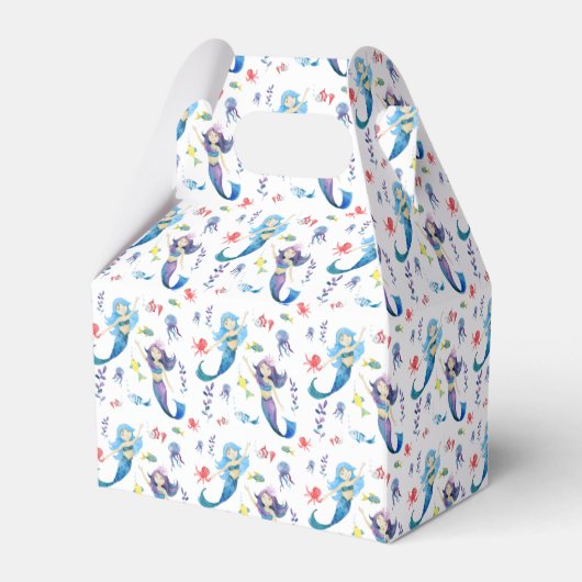 Kute mermaids onder het Zee Bedankdoosjes (Achterkant)