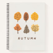 Kute Minimalist Autumn Tree Notitieboek (Voorkant)