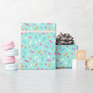 Kute Mint Green Icing met Sprinkles Donut Cadeaupapier
