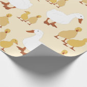 Kute Moeder Duck & Baby Ducking Pattern Cadeaupapier (Hoek)