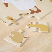 Kute Moeder Duck & Baby Ducking Pattern Legpuzzel (Zijkant)