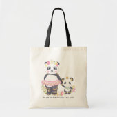 Kute moeder en dochter Pandas Floral Moederdag Tote Bag (Voorkant)