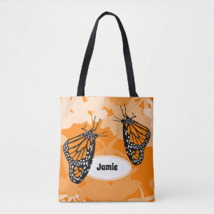 Kute Monarch Butterfly Pair op Zwan Plant Draagtas
