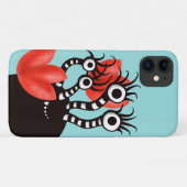 Kute monster met vier ogen Abstracte tulpen Case-Mate iPhone Case (Achterkant (horizontaal))