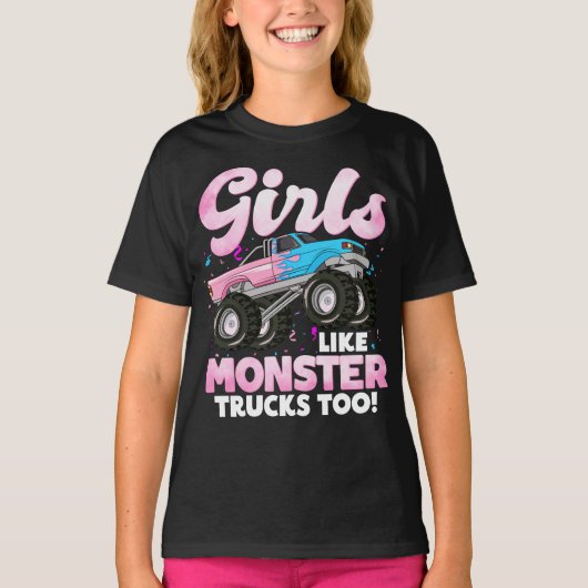 Kute Monster Truck Girls als Monster Trucks ook T-shirt (Voorkant)