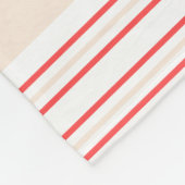 Kute Mouse w Heart op instripes, voeg de naam toe Fleece Deken (Hoek)