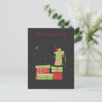 Kute muis boven op X-mas geschenken