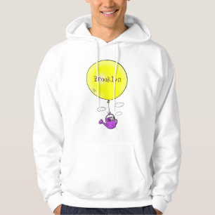 Kute muis in watering kan met ballon cartoon hoodie