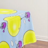 Kute muis in watering kan met ballon cartoon tafelkleed (Voorbeeld)