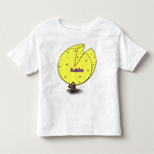 Kute muis met kaasillustratie cartoon kinder shirts