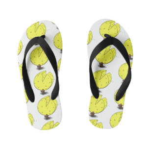 Kute muis met kaasillustratie cartoon kinder teenslippers