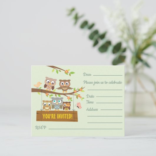 Kute, multifunctionele vulling invullen nodigt bri briefkaart (Staand voorkant)