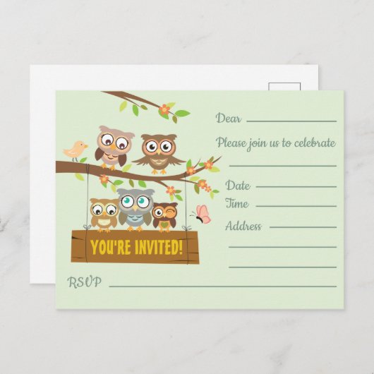 Kute, multifunctionele vulling invullen nodigt bri briefkaart (Voorkant / Achterkant)