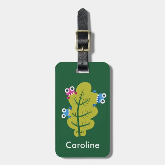 Kute natuur kinderen bagagelabel (Voorkant verticaal)