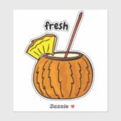 Kute, nieuwe, stijlvolle, rubberen coconutovers sticker (Vel)