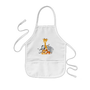 Kute Oerwoud Baby Animals Kinder Apron Schort